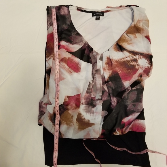 Le Chateau  Abstract Chiffon blouse - Picture 6 of 8